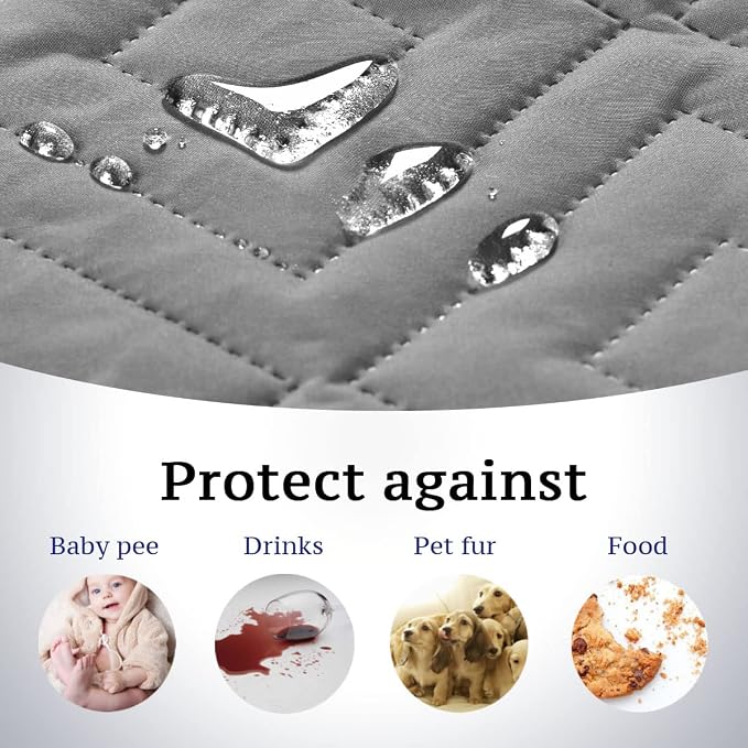 H.VERSAILTEX Reversible Quilted Recliner Covers Water Resistant Furniture - Image 4
