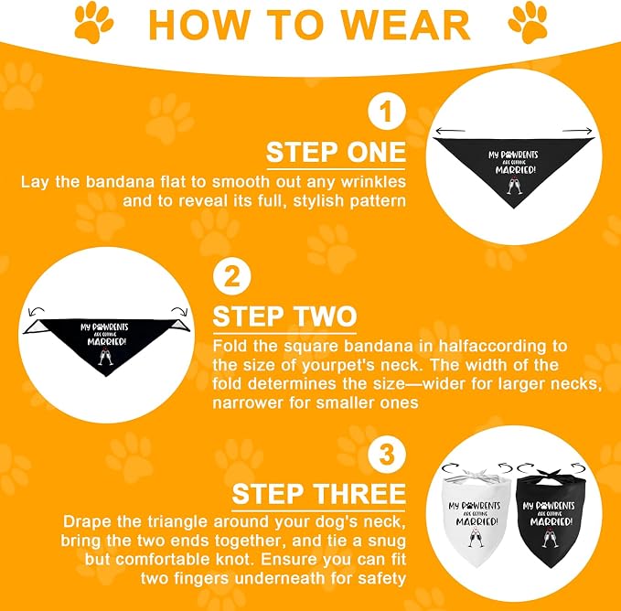 Getting Married Pet Dog Bandana, Engagement Announcement Dog Wedding Bandana - Image 4