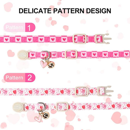 Unique Style Paws Pink Kitten Collars, Cute Valentine Cats Collar - Image 2