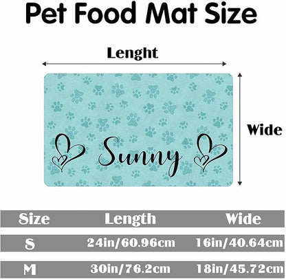 Personalized Dog Cat Mat with Name Photo Custom Placemat Feeding Mats - Image 2