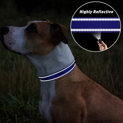 TagME Reflective Nylon Dog Collars, Adjustable Classic Pet Collar - Image 5