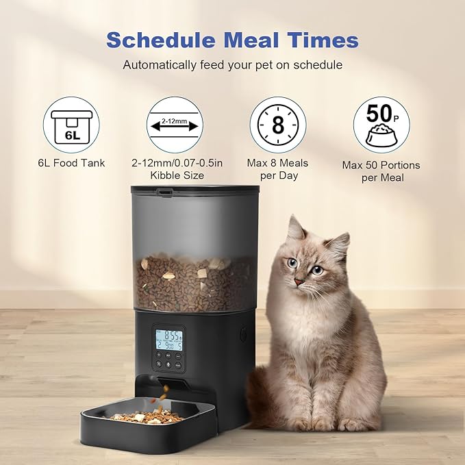 Automatic Cat Feeder, Cat Food Dispenser - Image 2
