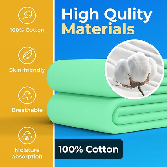 GREEN LIFESTYLE 100% Cotton Washable Absorbent Pads – Waterproof Reusable - Image 2