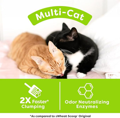 sWheat Scoop Natural Wheat Multi-Cat Litter, Superior Clumping - Image 4