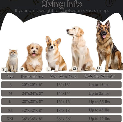 Dogs Bed for Small Dogs, Anti-Anxiety Washable Round Bed - Image 2