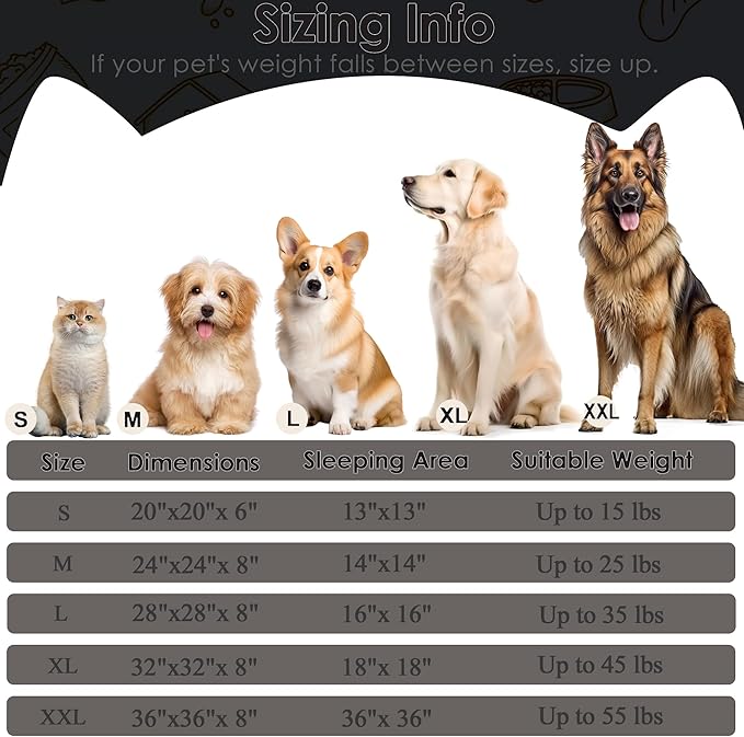 Extra Large Dog Beds, 36 Inch Human Dog Anxiety Relief Comfort Bed, - Image 2