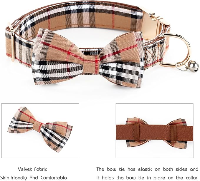 Yizepet Dog Collar with Bow Tie- Adjustable pet Collar - Image 2