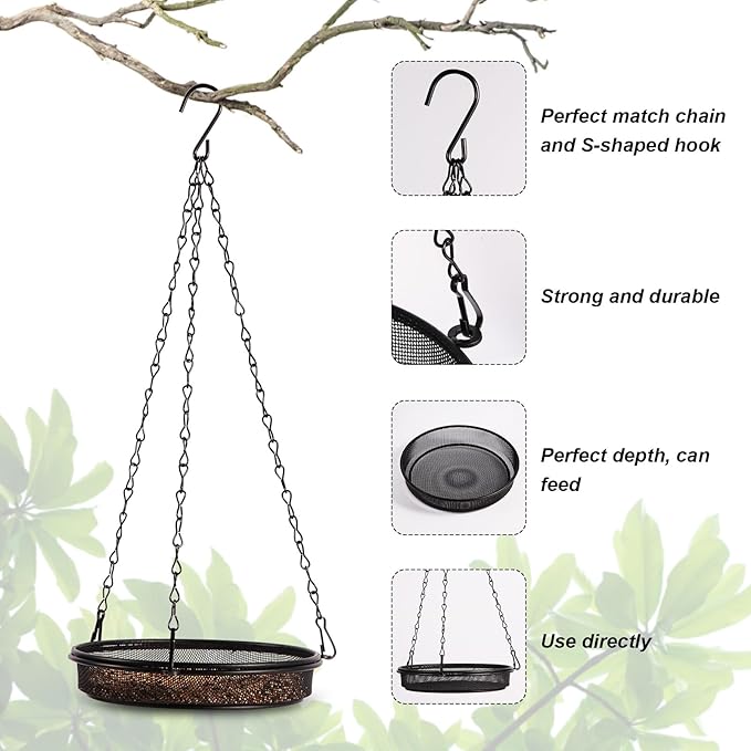 2-in-1 Set Hanging Bird Feeder and Bath - Image 3