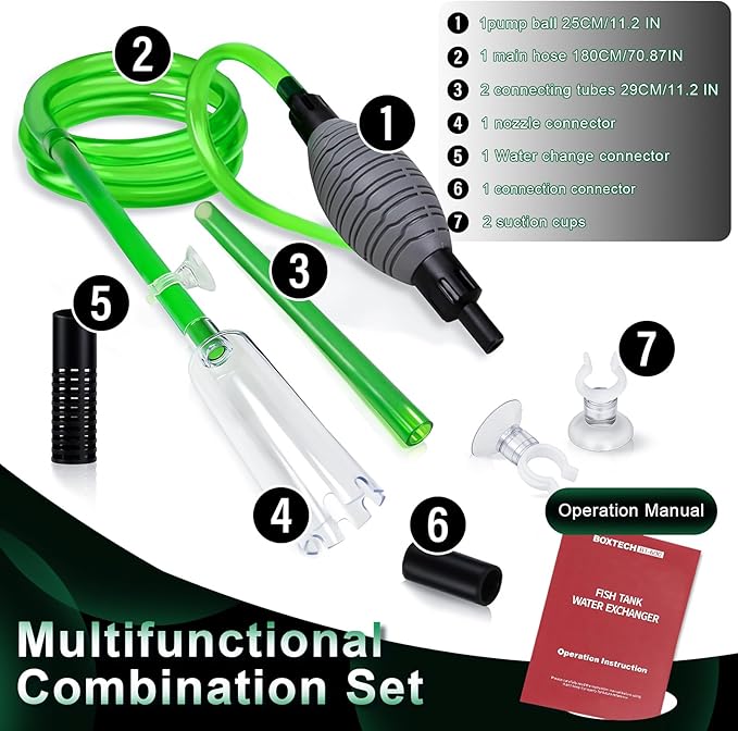 boxtech Fish Tank Water Change, Vacuum Siphon Water Changer Pump Sand Cleaner - Image 4