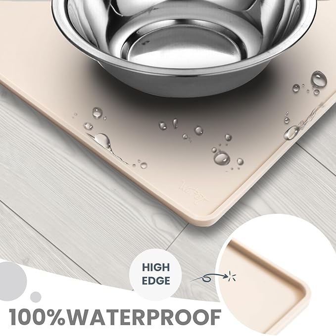 WePet Non-Slip Waterproof Pet Feeding Mat, 20x12 Inch - Image 4