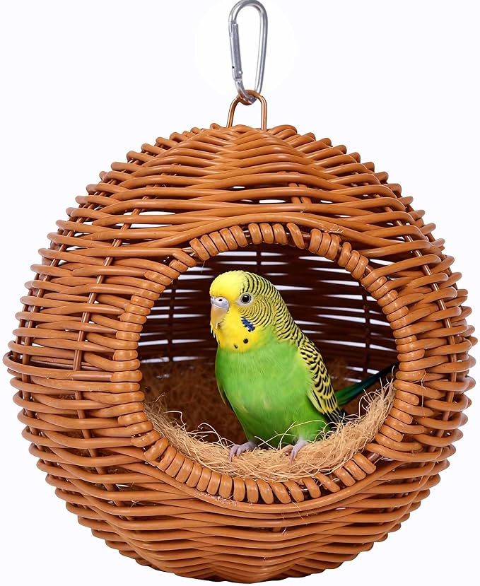 Parakeet Nest Bird Cage Accessories, Chew-Proof Steel Frame & Washable Small by Unknown