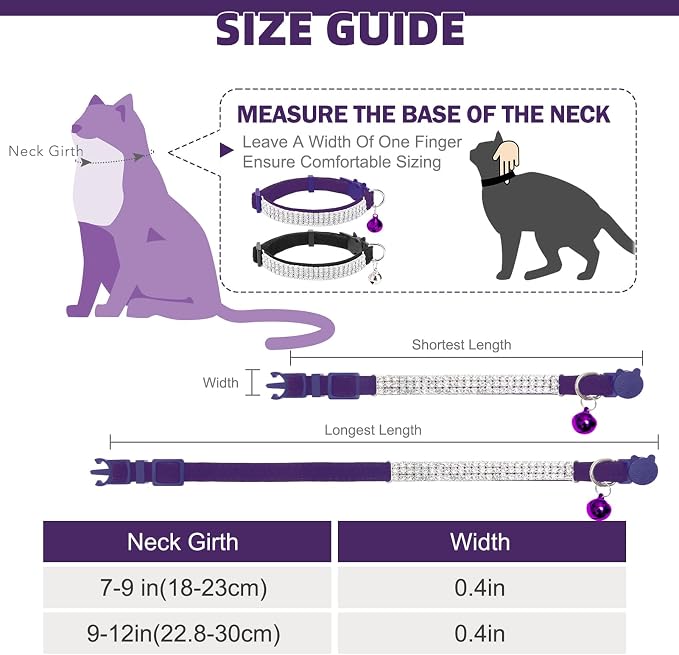 EXPAWLORER Soft Velvet Safe Cat Collars - Image 2
