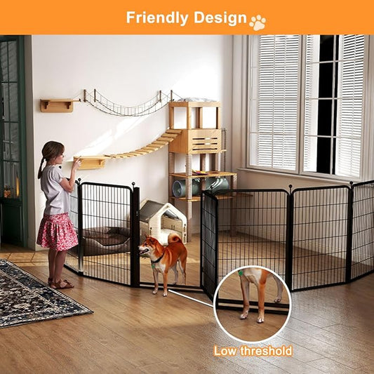 Dog Fence Outdoor Pens Outside, Portable Dog Play Pen 40" H 12 Panels Pet - Image 2