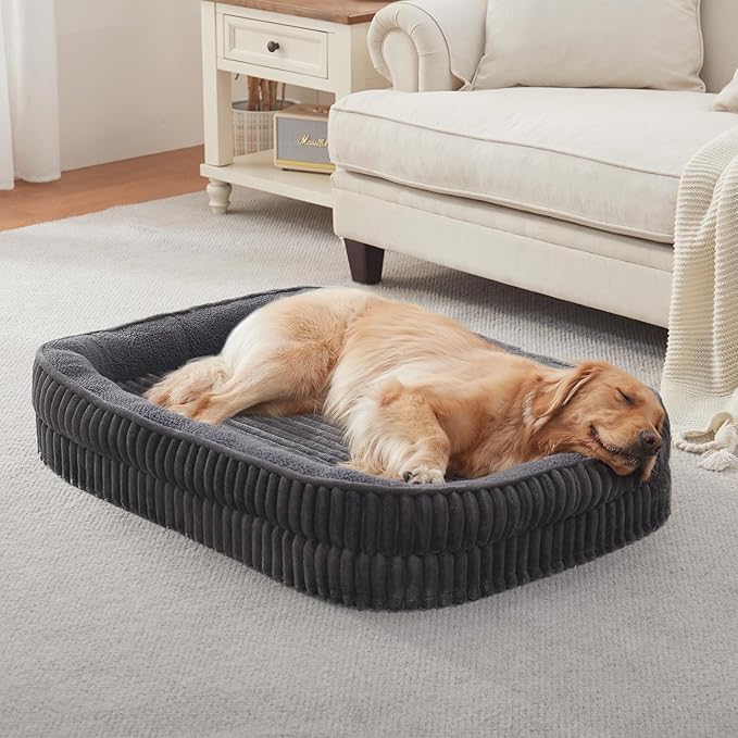 Orthopedic Dog Bed for Medium, Large Dogs Breeds, High Density Egg Crate Foam by DEBANGHOME