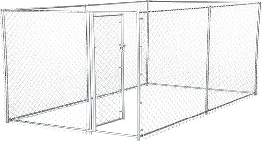 Lucky Dog Heavy Duty Outdoor Galvanized Chain Link Dog Kennel Enclosure by LuckyDog