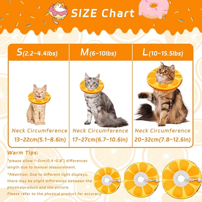 Cat Cone Collar Soft, Adjustable Cat Recovery Collars - Image 2