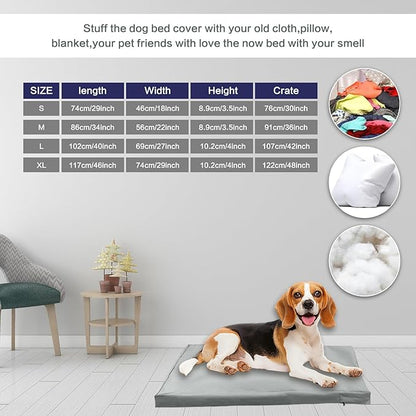 Waterproof Dog Bed Cover, Washable Removable Pet Dog Bed Replacement Cover - Image 2
