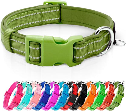 azuza Reflective Dog Collar, Soft Neoprene Padded Pet Collar by azuza