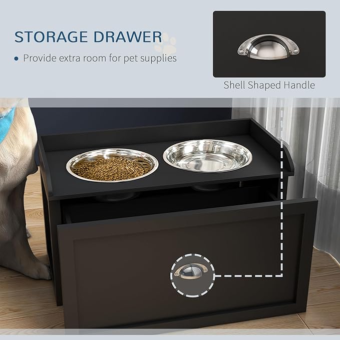 PawHut Dog Feeding Station - Image 4
