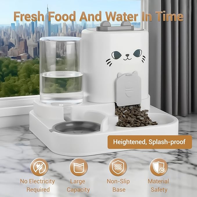 2-in-1 Gravity Pet Feeder & Water Dispenser - Image 2