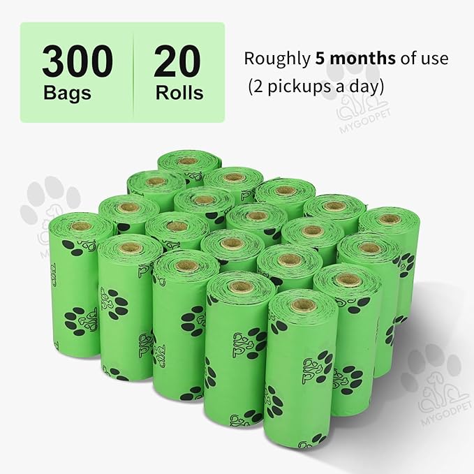 Dog Poop Bags Rolls 300 Count Biodegradable Poop Bags Refills - Image 7