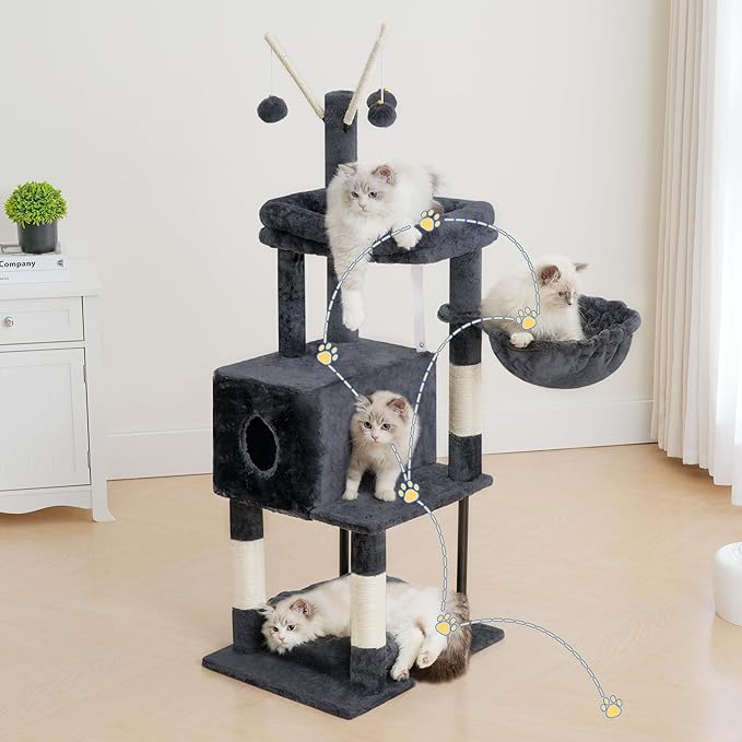 Heybly Cat Tree, 45.3-Inch Cat Tower - Image 2