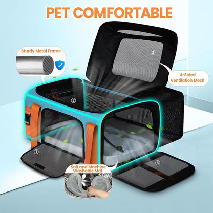 Petskd Top and Side Expandable Pet Carrier 19x13x9 Inches Southwest Allegiant - Image 6