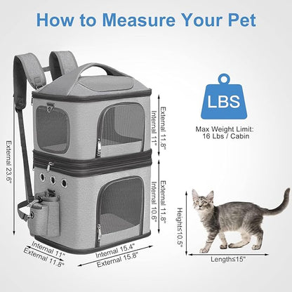 Detachable Double Pet Carrier Backpack - Image 3