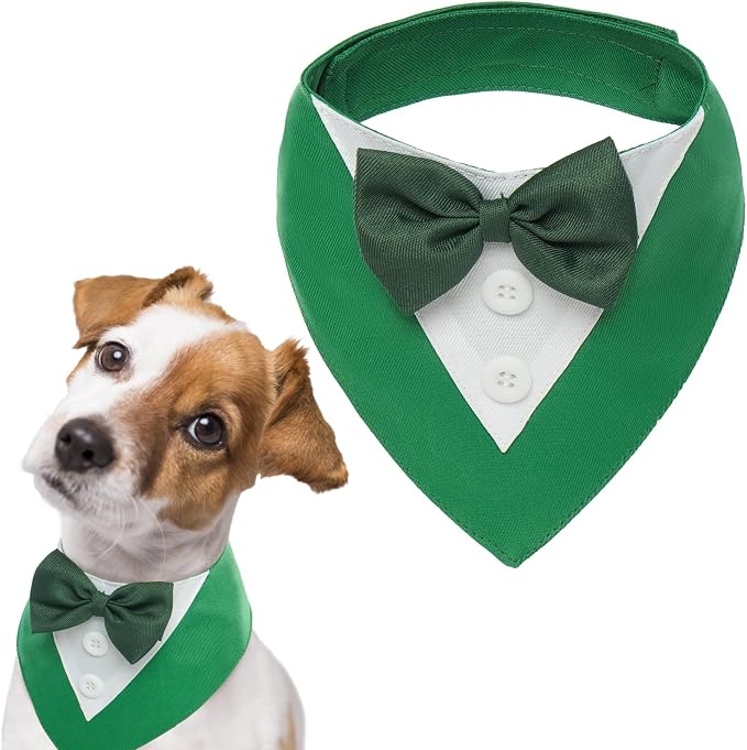 FUAMEY Dog Tuxedo St.Patrick's for Medium Dogs, Dog Formal Suit Dogs Attire Pet by FUAMEY