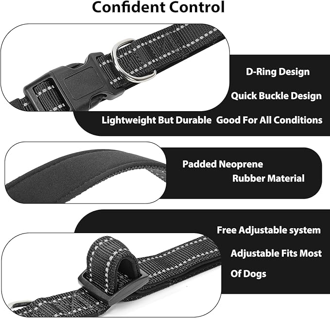 Reflective Dog Collar Padded - Image 4