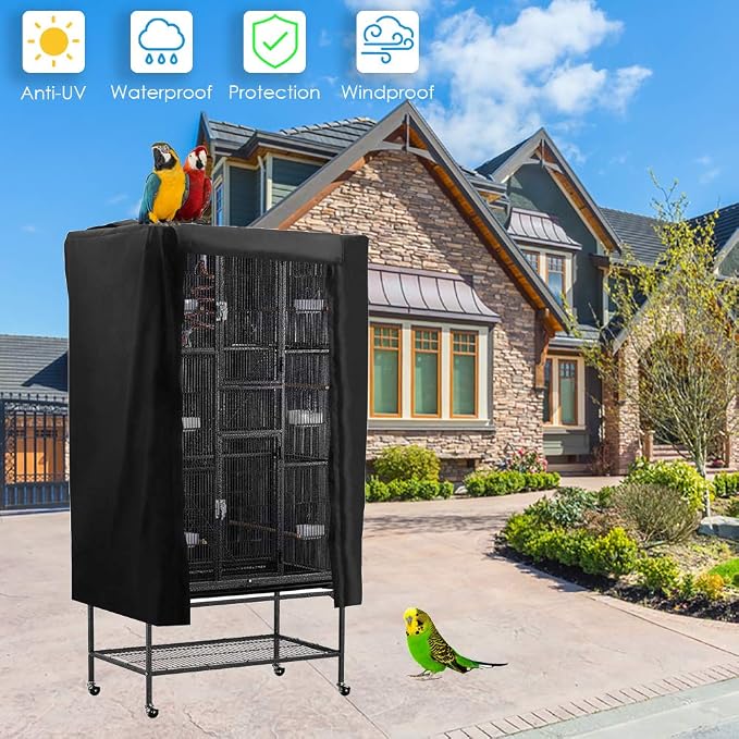 Bird Cage Covers for Night Large Birdcage Protection Blackout Breathable - Image 6