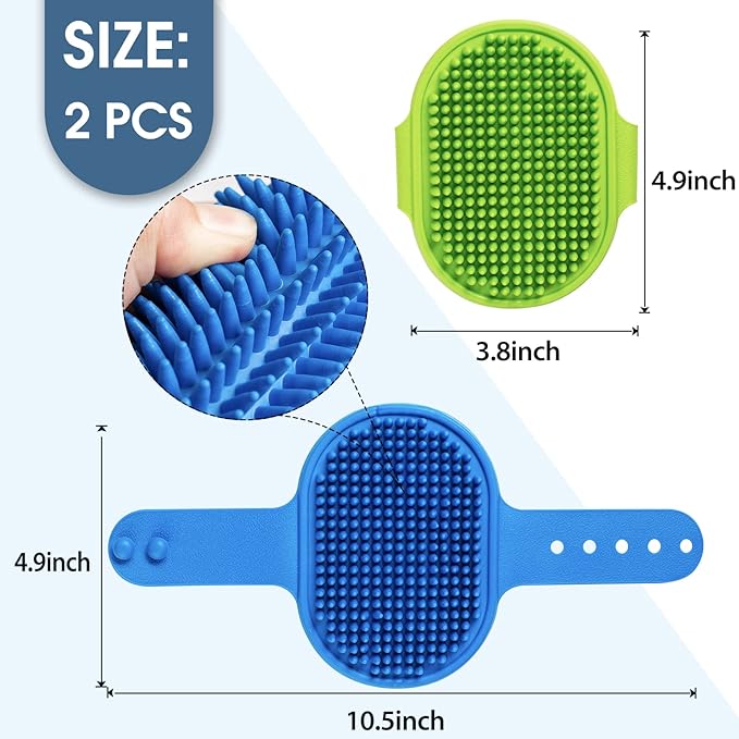 Dog Grooming Brush, Lilpep Pet Shampoo Bath Brush Soothing Massage Rubber Comb - Image 2