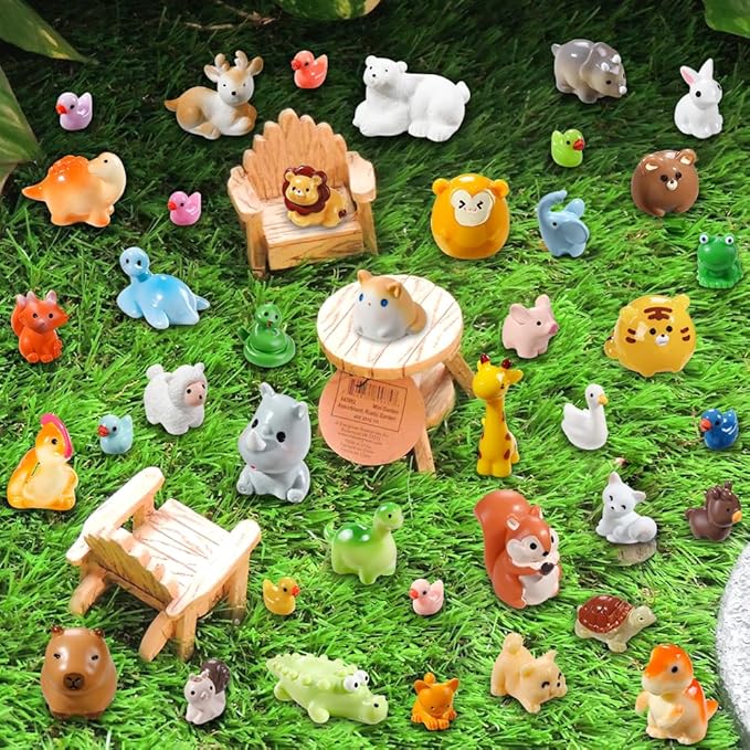 DIYDEC 40pcs Mini Resin Animal 40 Styles Tiny Resin Animals Miniature Little - Image 4