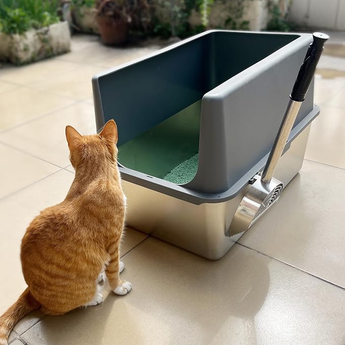 Cat Litter Scoop Deep Shovel, Detachable Long Handle Litter Scooper, Metal Cat - Image 2