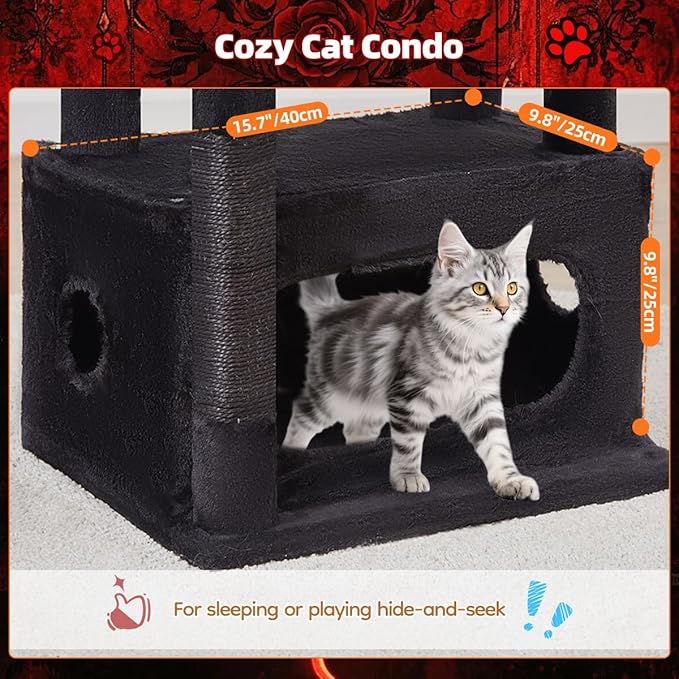 Taoqimiao Gothic Cat Tree, 38.5-Inch Cat Tower - Image 2