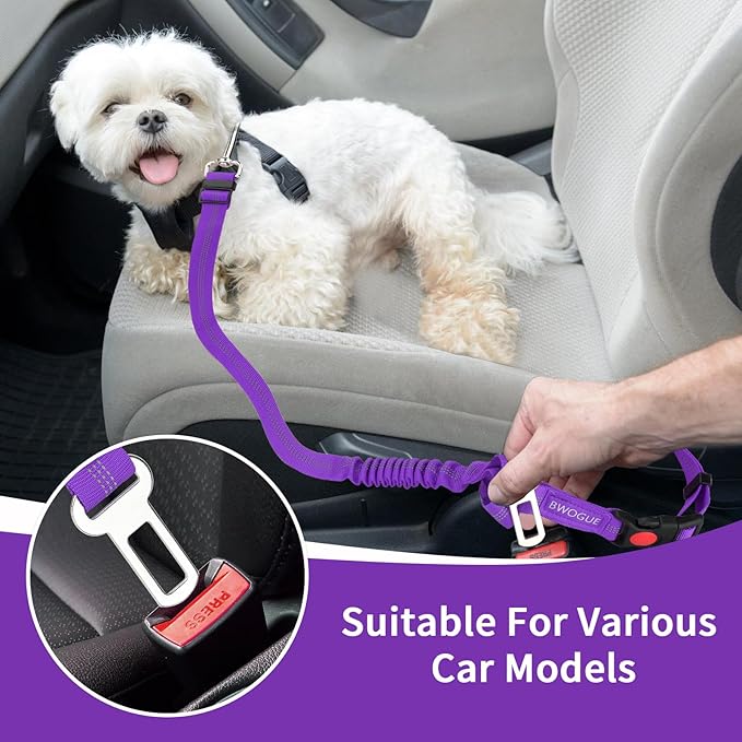 BWOGUE Pet Dog Cat Seat Belt Reflective Car Dog Headrest Restraint Leash - Image 5