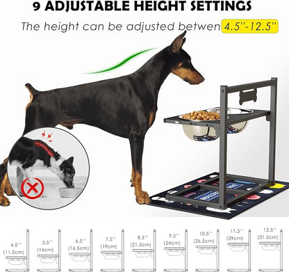 9 Height Adjustable Dog Bowl Stand - Image 2