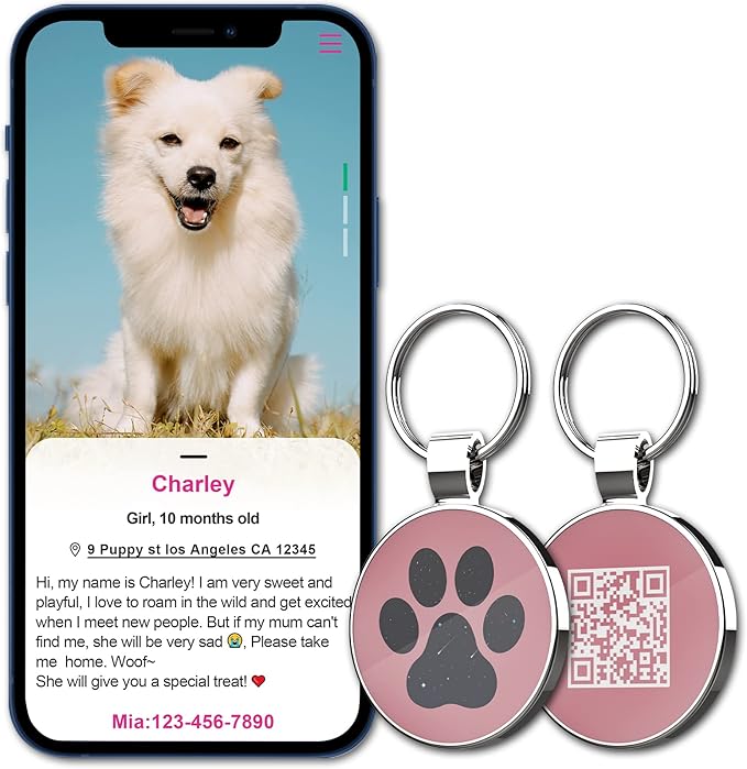MYLUCKYTAG QR Code Pet ID | Personalized Dog & Cat Collar Tag | Online Profile - Image 4