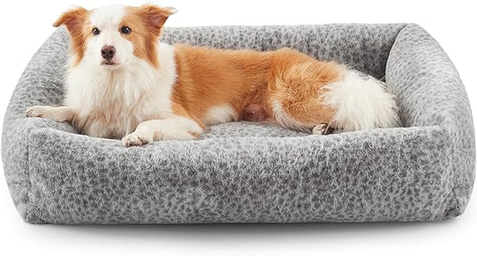 JOEJOY Dog Bed Medium Size Dog, Removable Washable Cover Orthopedic Soft Faux by JOEJOY