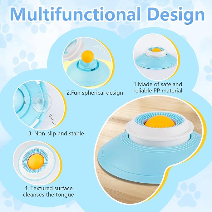 Dog Cat Licks Toys for Liquid Food, Anxieties Relief Slow Feeder Dog Lick Ball - Image 2