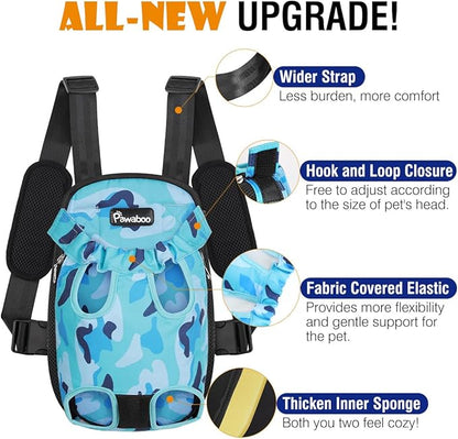 Pawaboo Pet Carrier Backpack, Adjustable Pet Front Cat Dog Carrier Backpack - Image 4