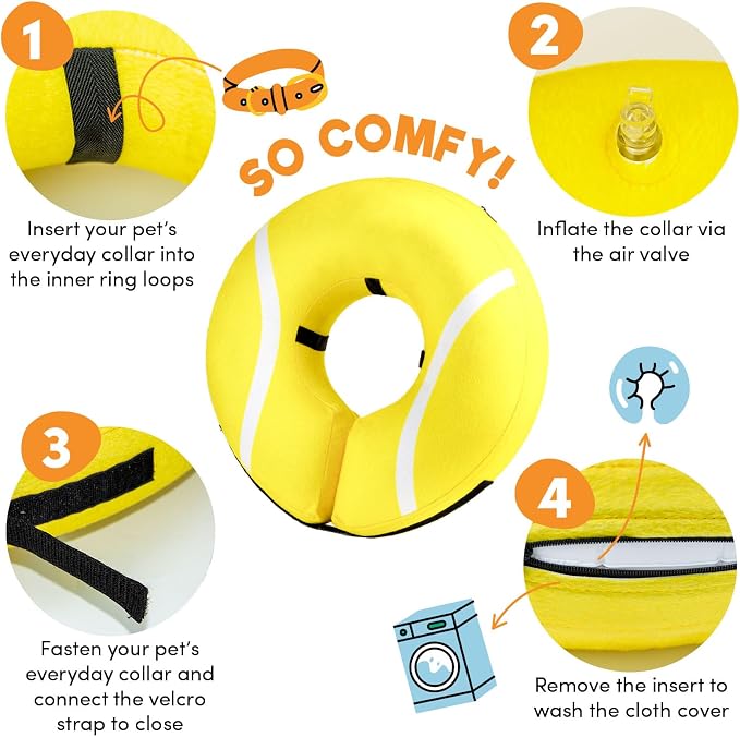 BENCMATE Inflatable Dog Cone Collar Alternative, Soft Dog Cone - Image 2