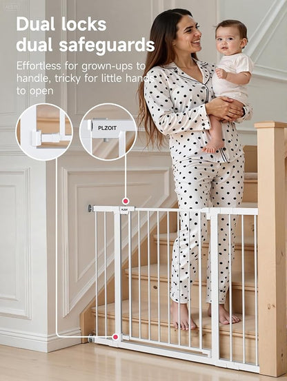Baby Gate for Stairs, Stairs and Doorways Child Gate Pressure Mounted Safety - Image 3