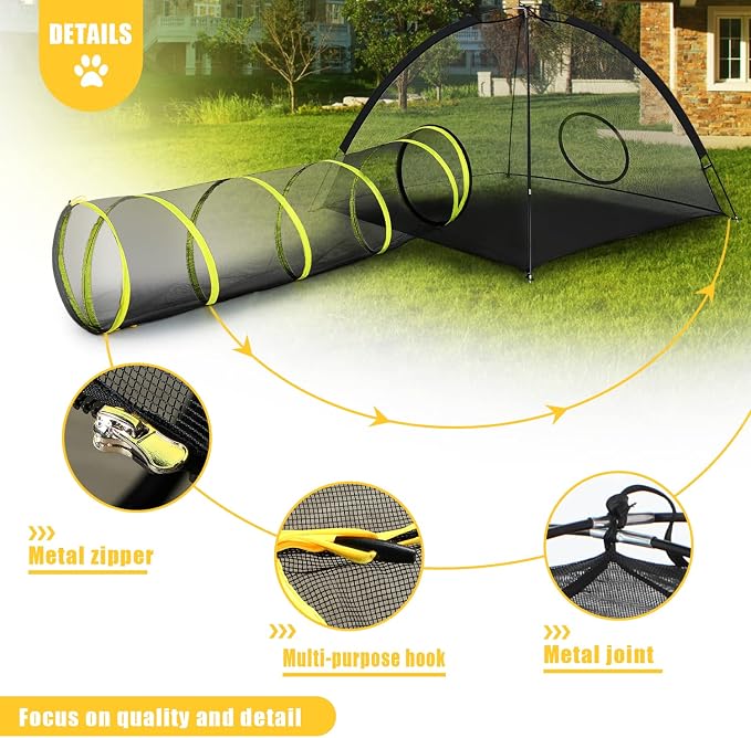 Outdoor Cat Enclosures Indoor, Portable Mesh Tent, Playhouse - Image 3
