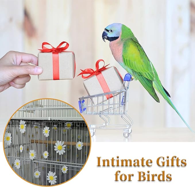 Daoeny Large Bird Cage Cover, Bird Cage Seed Catcher, Adjustable Soft Nylon - Image 5