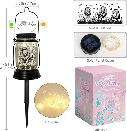 kyoryuger Lion Gifts for Women/Men Lion Solar Lanterns Mom Birthday Animal - Image 7