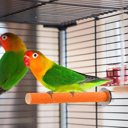 8 Pcs Bird Perch Stand Toy, Colorful Wood Parrot Perch Stand Platform Paw - Image 6