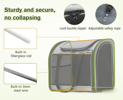 Pecute Cat Backpack with Widened Interior Space, Upgraded Dog Backpack Carrier - Image 4