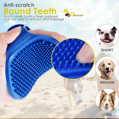 2 Pack Dog Grooming Brush, Premium Soft Silicone Pet Bath Brushes - Image 4
