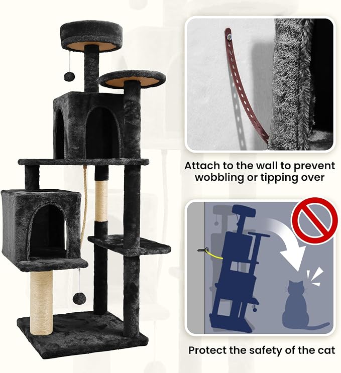 58.5inch Large Cat Tree Tower Condo - Image 5